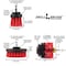Drill Brush Power Scrubber By Useful Products 5 in W 5 in L Brush, Red R-4OS-2L-QC-DB - alternate 2